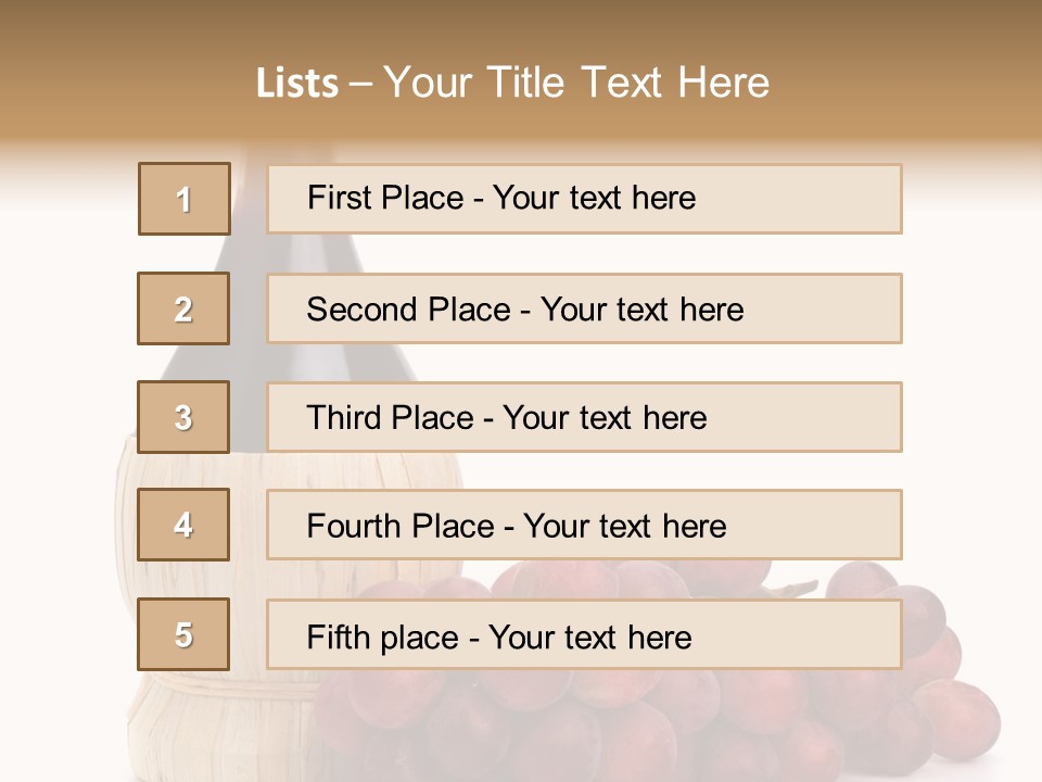 Grape Sweet Alcohol PowerPoint Template
