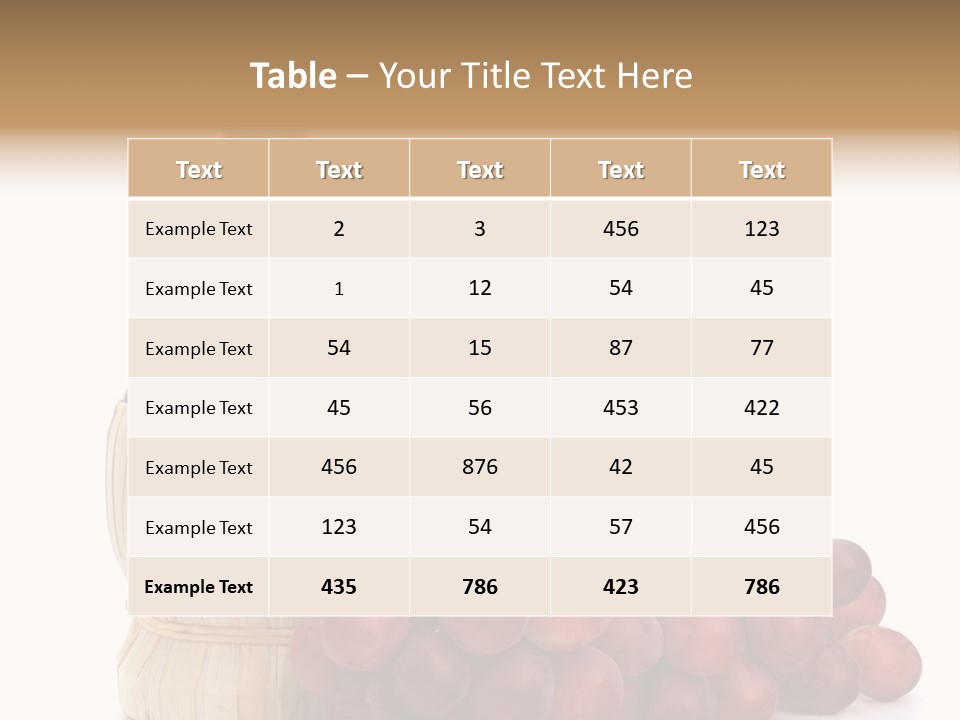 Grape Sweet Alcohol PowerPoint Template