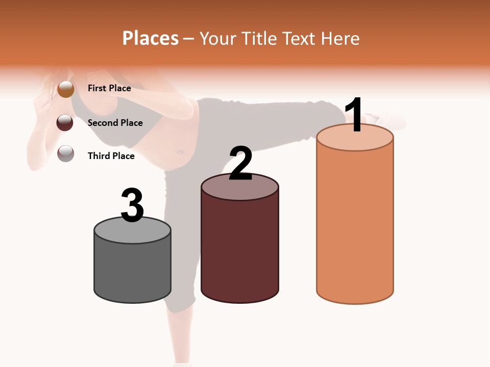 Athletic Kick Martial PowerPoint Template