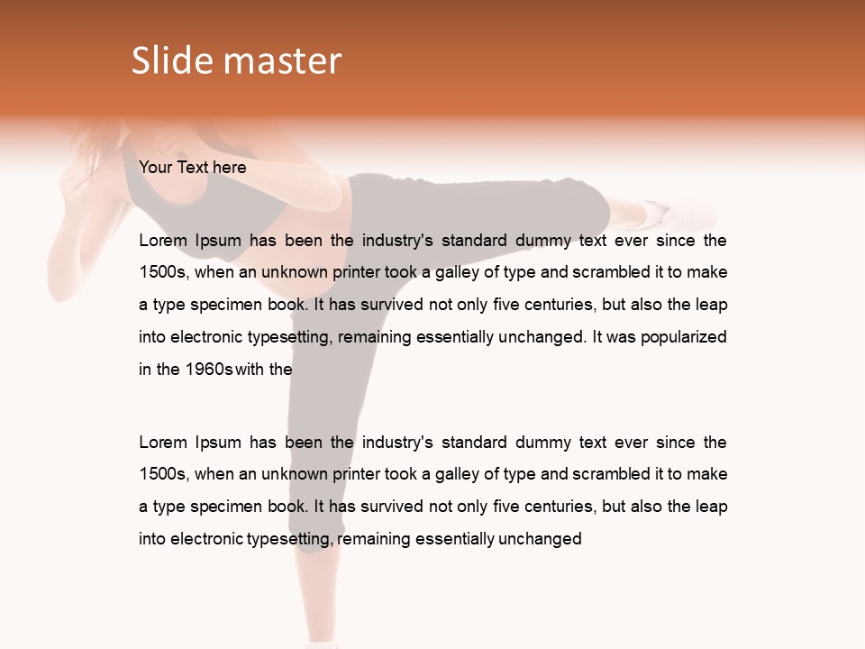 Athletic Kick Martial PowerPoint Template