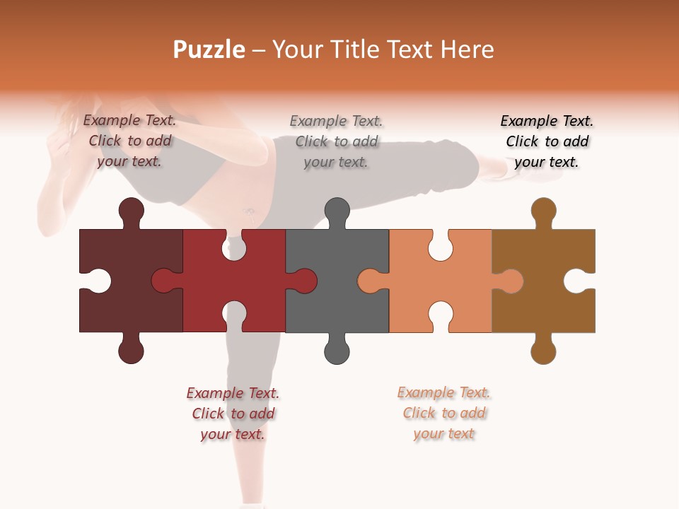 Athletic Kick Martial PowerPoint Template