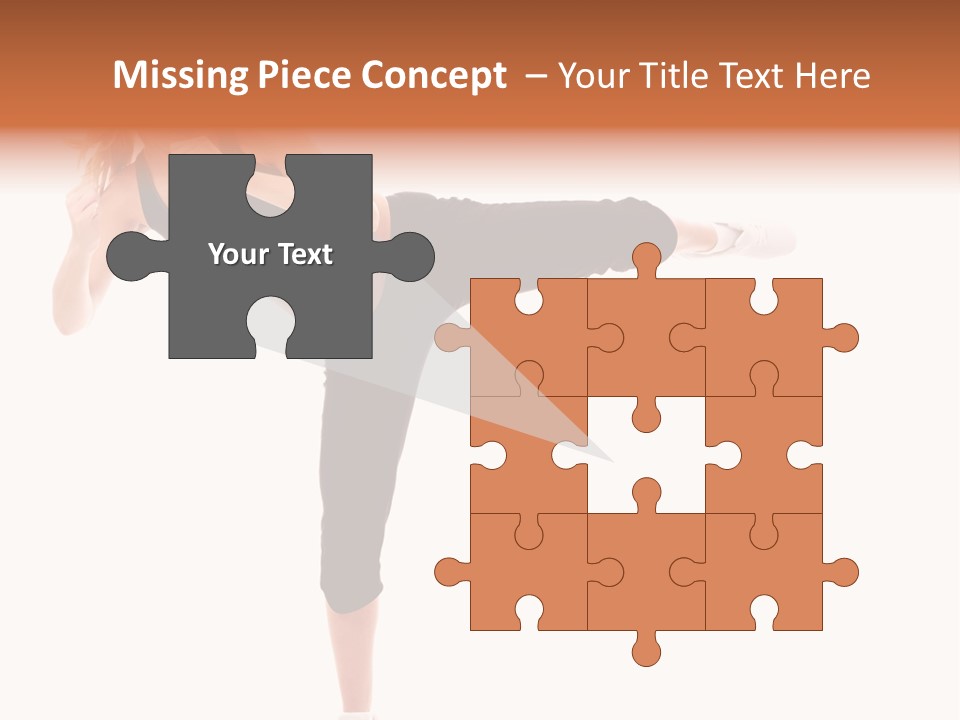 Athletic Kick Martial PowerPoint Template