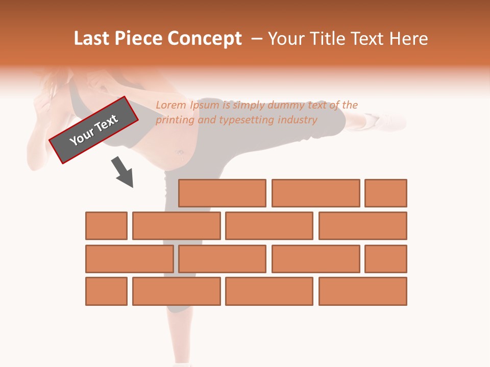 Athletic Kick Martial PowerPoint Template