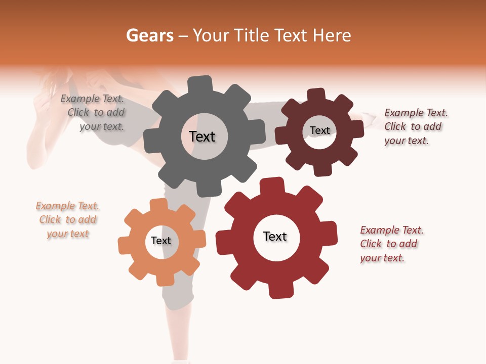 Athletic Kick Martial PowerPoint Template