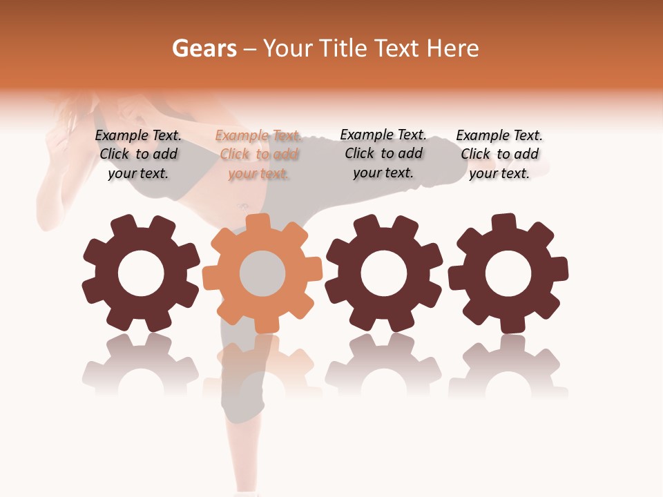 Athletic Kick Martial PowerPoint Template