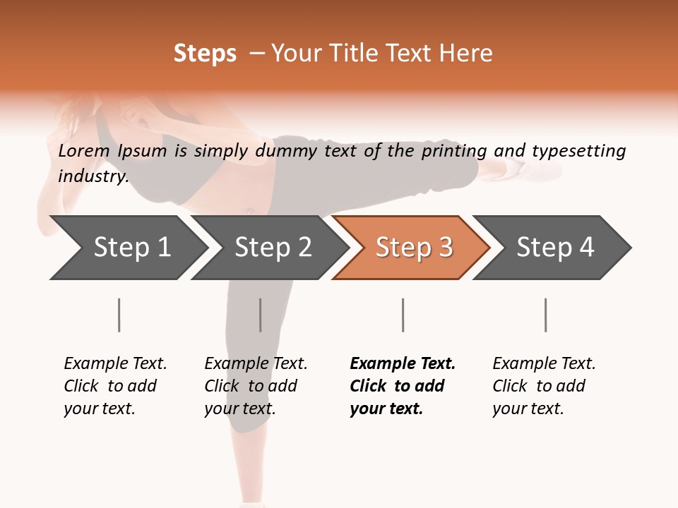 Athletic Kick Martial PowerPoint Template