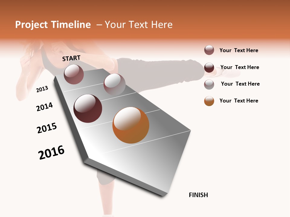Athletic Kick Martial PowerPoint Template