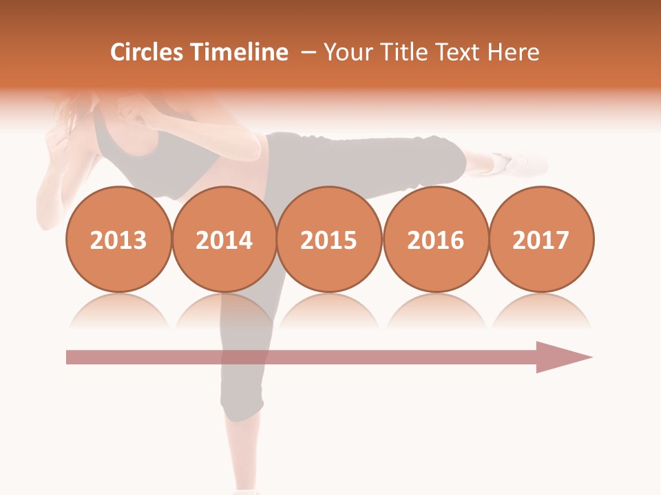 Athletic Kick Martial PowerPoint Template