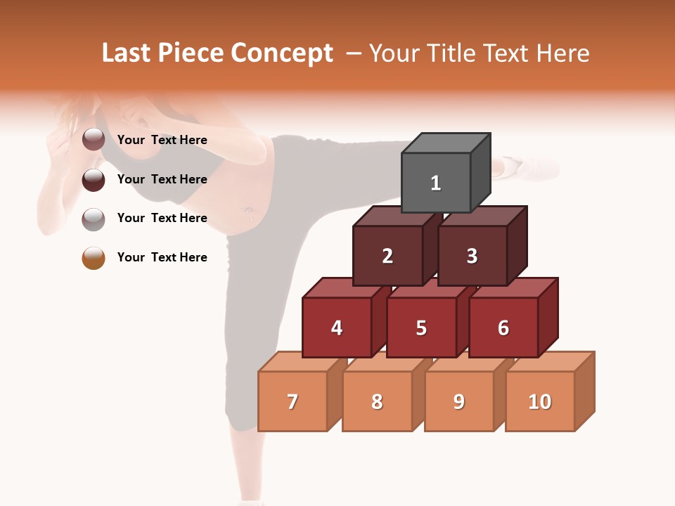 Athletic Kick Martial PowerPoint Template