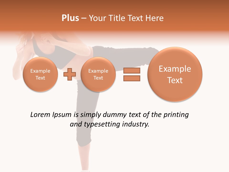 Athletic Kick Martial PowerPoint Template