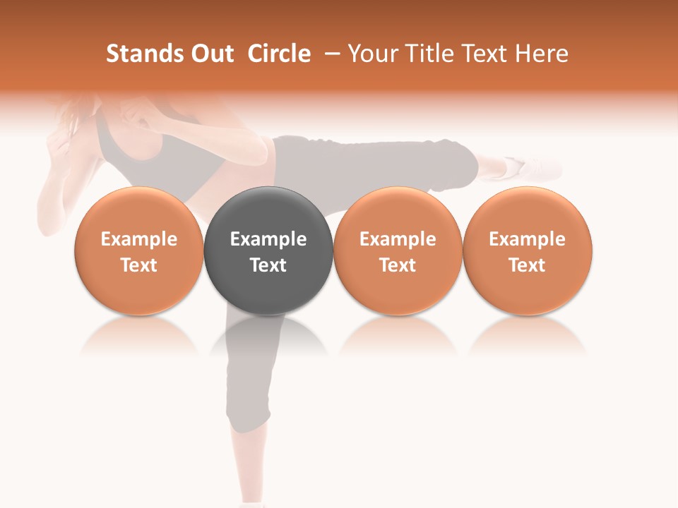 Athletic Kick Martial PowerPoint Template