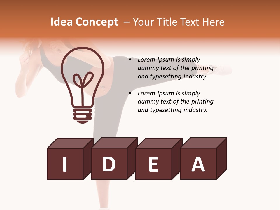 Athletic Kick Martial PowerPoint Template