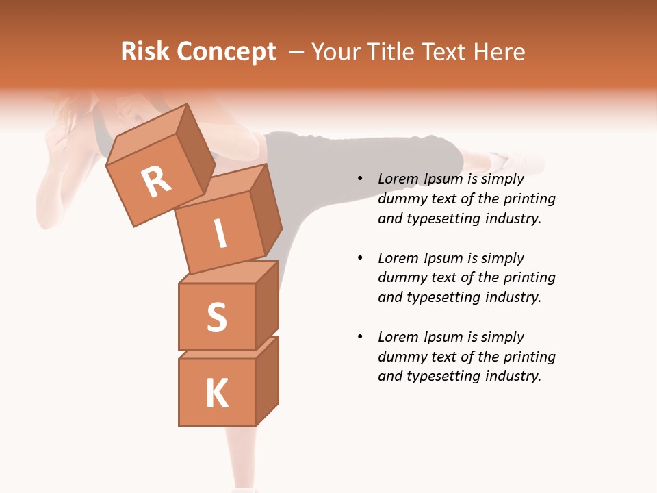 Athletic Kick Martial PowerPoint Template