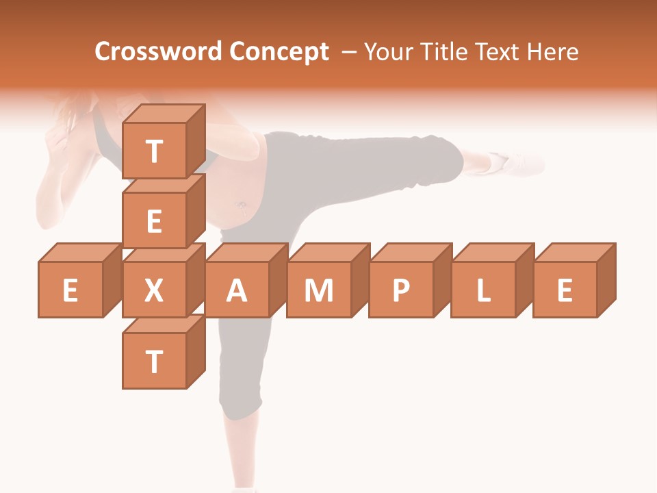 Athletic Kick Martial PowerPoint Template