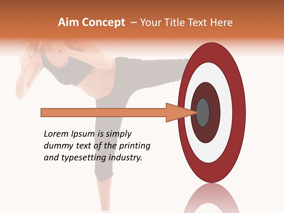 Athletic Kick Martial PowerPoint Template