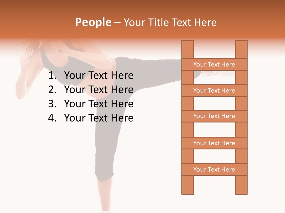 Athletic Kick Martial PowerPoint Template