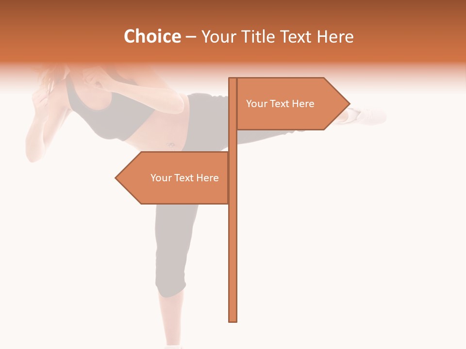 Athletic Kick Martial PowerPoint Template