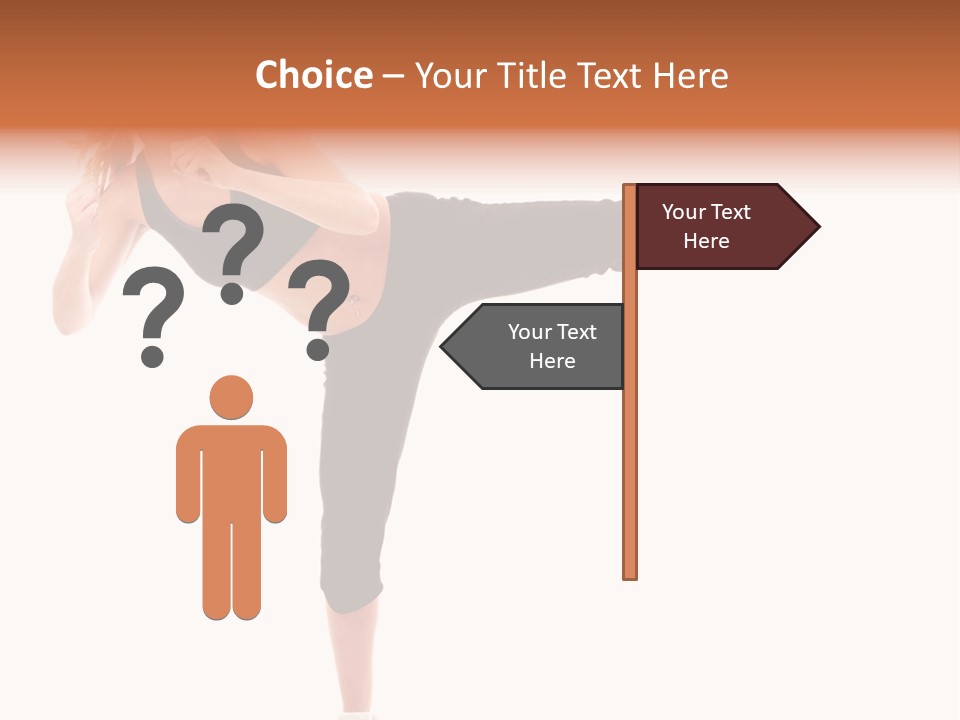 Athletic Kick Martial PowerPoint Template