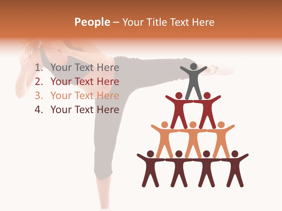Athletic Kick Martial PowerPoint Template