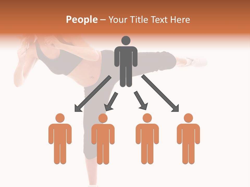 Athletic Kick Martial PowerPoint Template