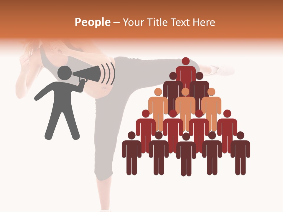 Athletic Kick Martial PowerPoint Template