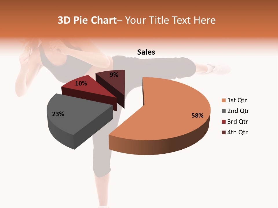 Athletic Kick Martial PowerPoint Template
