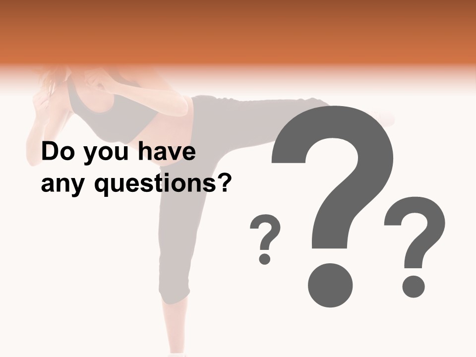 Athletic Kick Martial PowerPoint Template