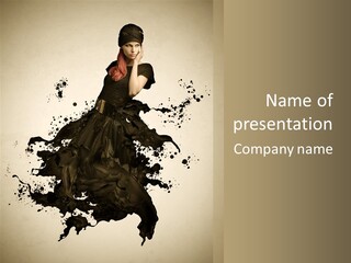 Woman Young Attractive PowerPoint Template