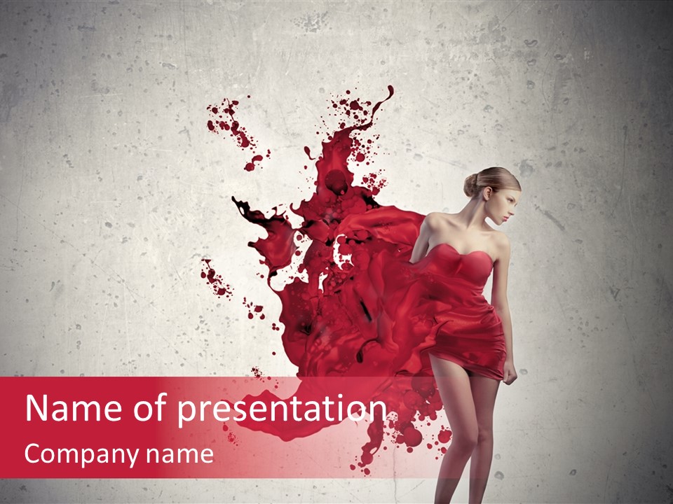 Body Dress Pose PowerPoint Template