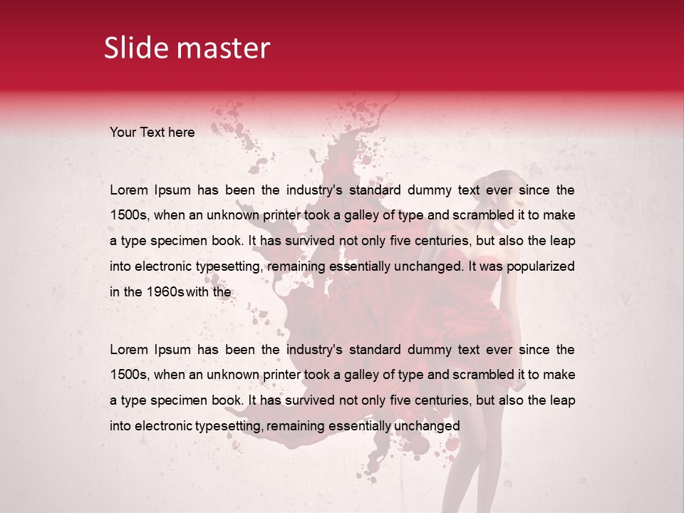 Body Dress Pose PowerPoint Template