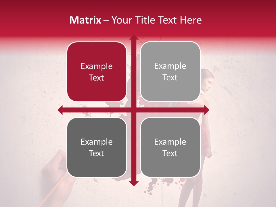 Fashion Brush Water PowerPoint Template