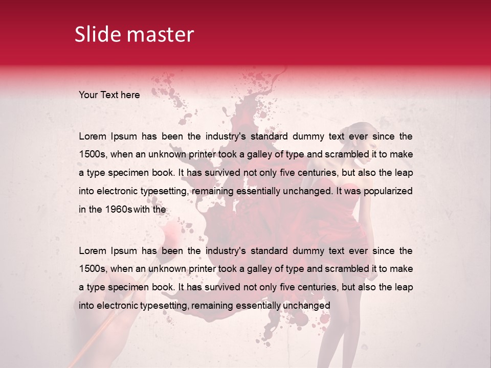 Fashion Brush Water PowerPoint Template