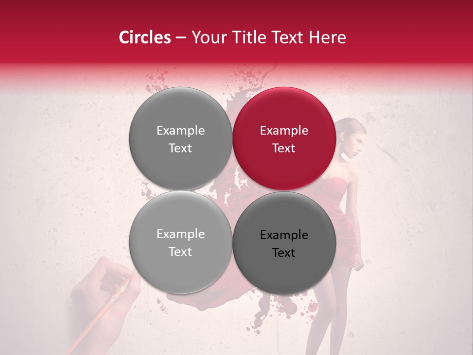 Fashion Brush Water PowerPoint Template