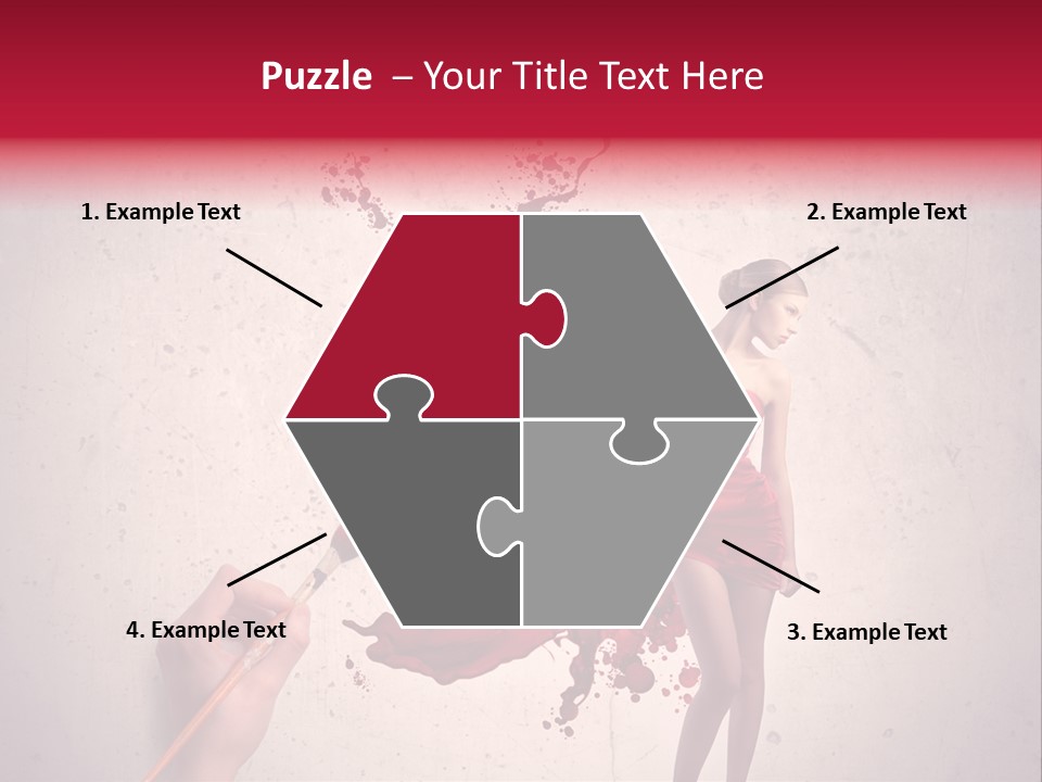 Fashion Brush Water PowerPoint Template