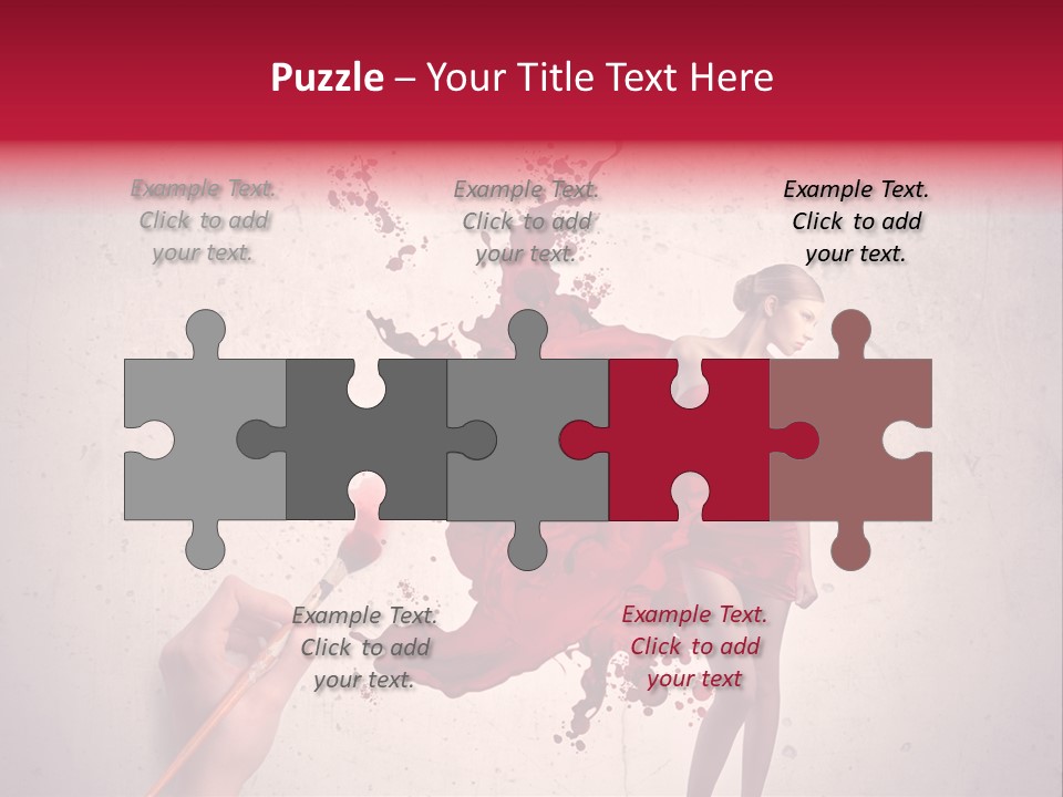 Fashion Brush Water PowerPoint Template