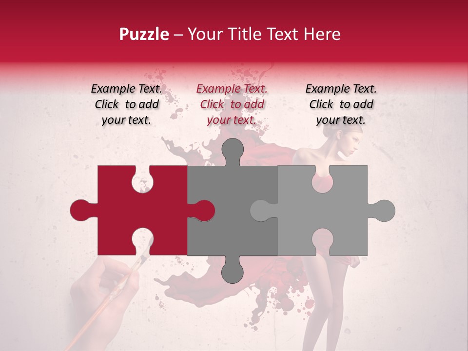 Fashion Brush Water PowerPoint Template