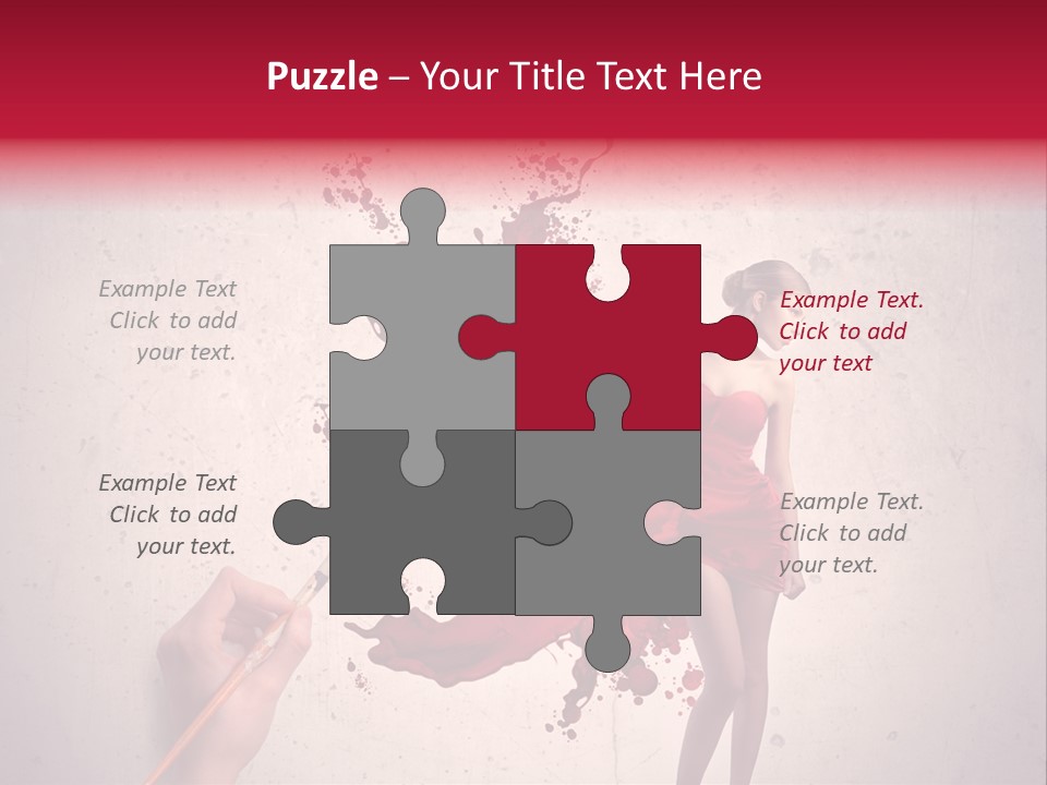 Fashion Brush Water PowerPoint Template