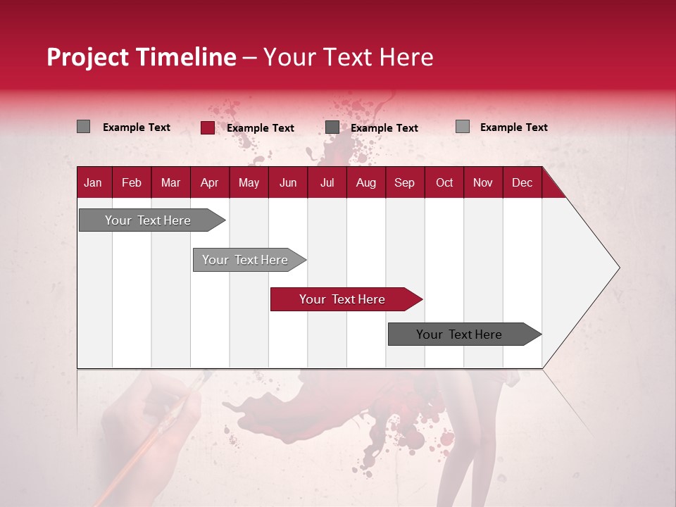 Fashion Brush Water PowerPoint Template