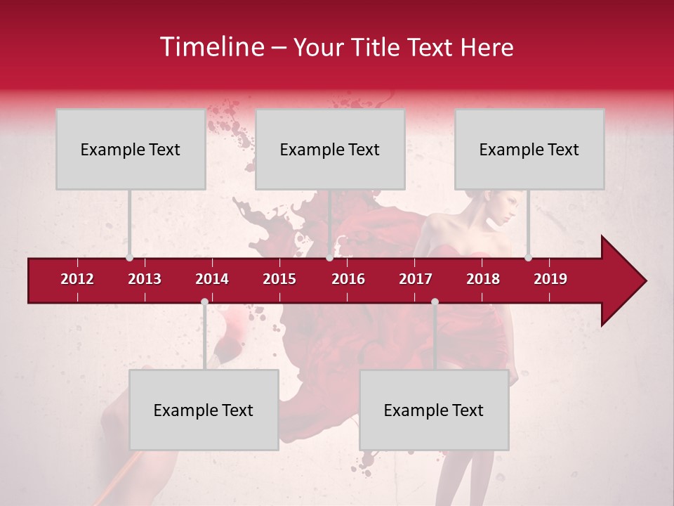 Fashion Brush Water PowerPoint Template