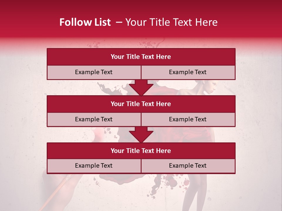 Fashion Brush Water PowerPoint Template