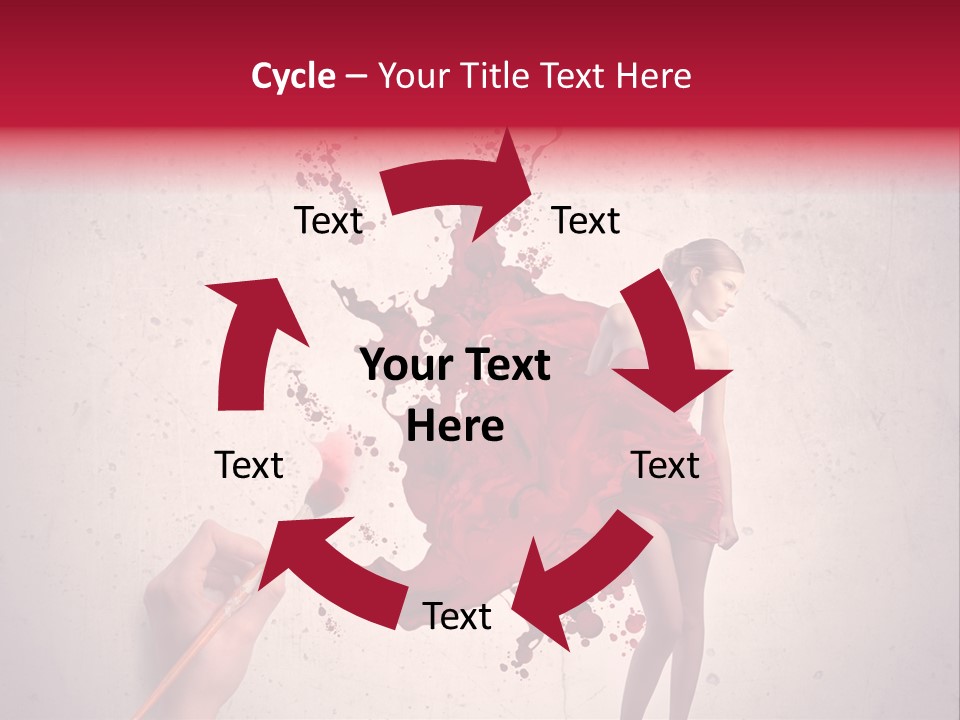 Fashion Brush Water PowerPoint Template