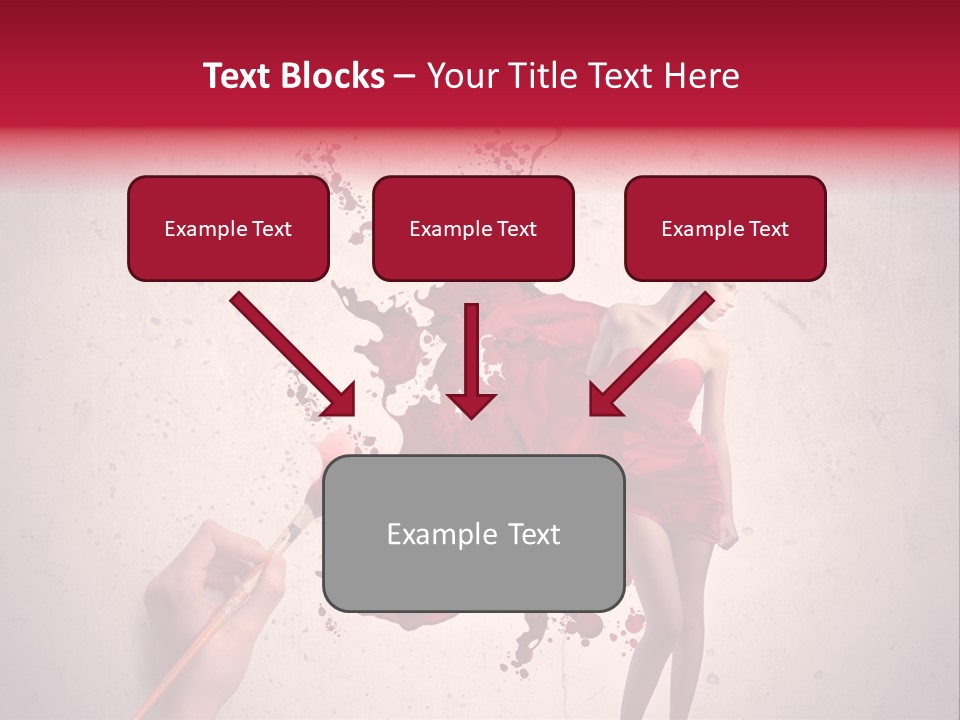 Fashion Brush Water PowerPoint Template