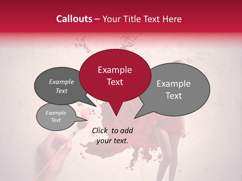 Fashion Brush Water PowerPoint Template