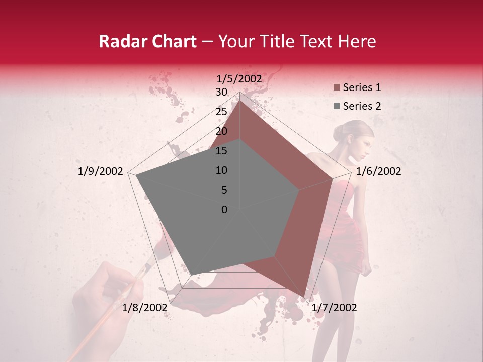 Fashion Brush Water PowerPoint Template