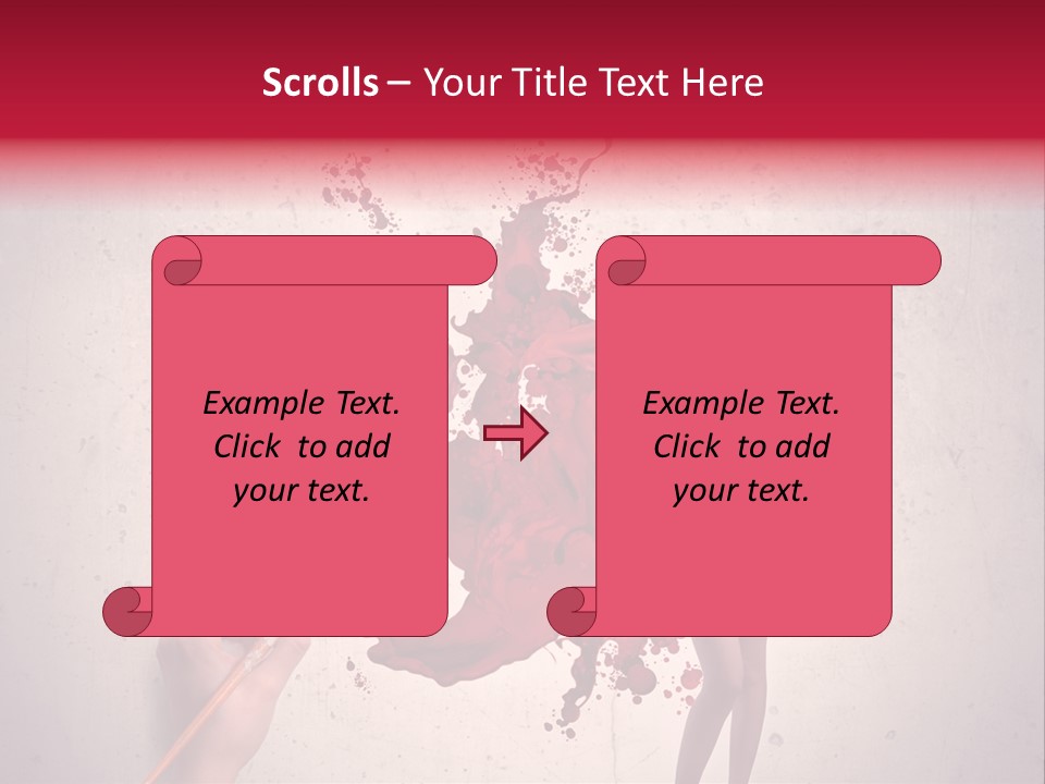 Fashion Brush Water PowerPoint Template
