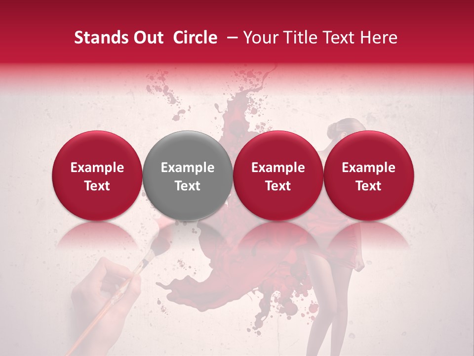 Fashion Brush Water PowerPoint Template