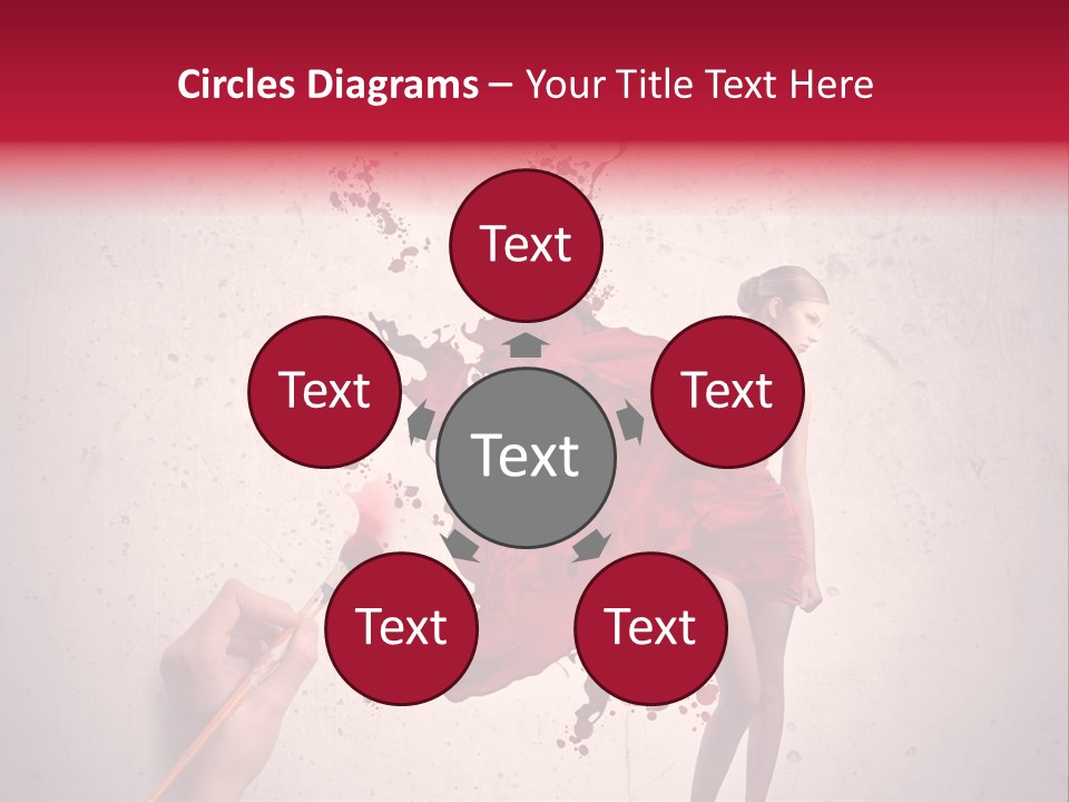 Fashion Brush Water PowerPoint Template