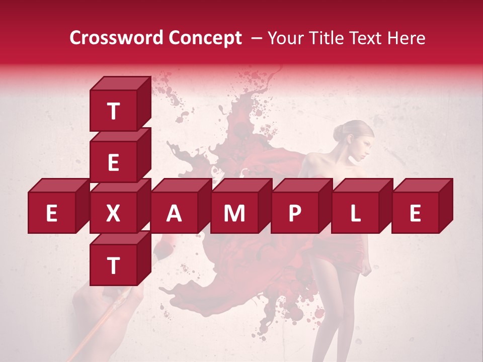 Fashion Brush Water PowerPoint Template