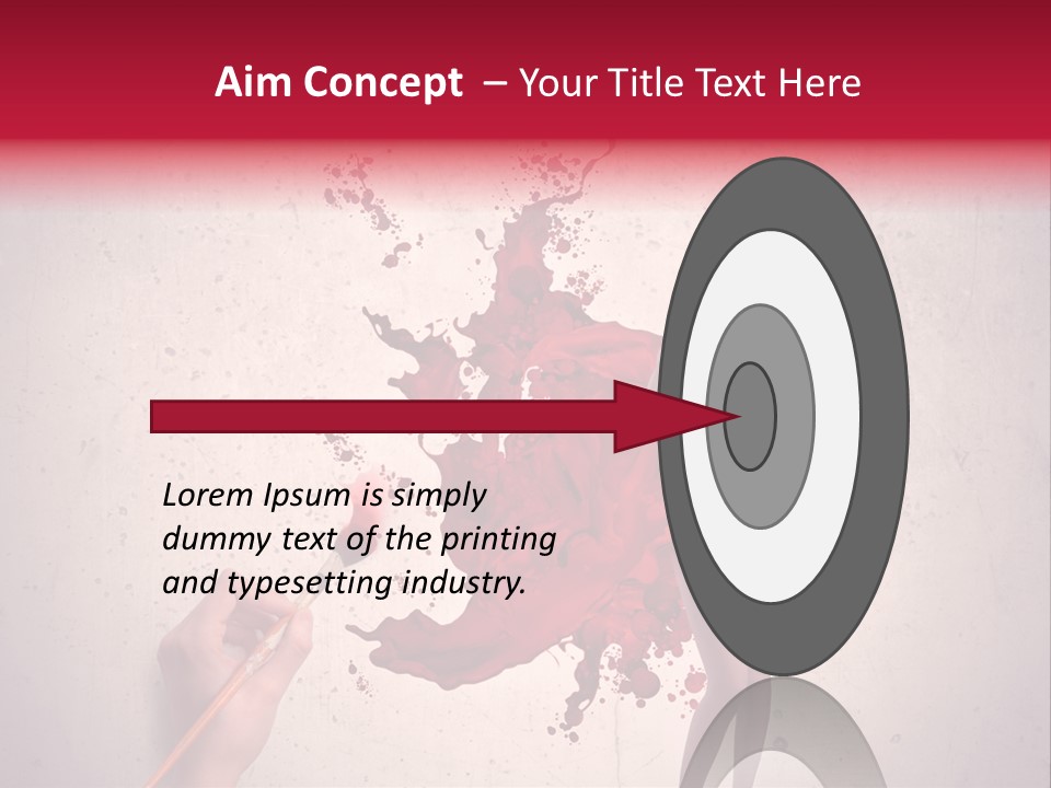 Fashion Brush Water PowerPoint Template