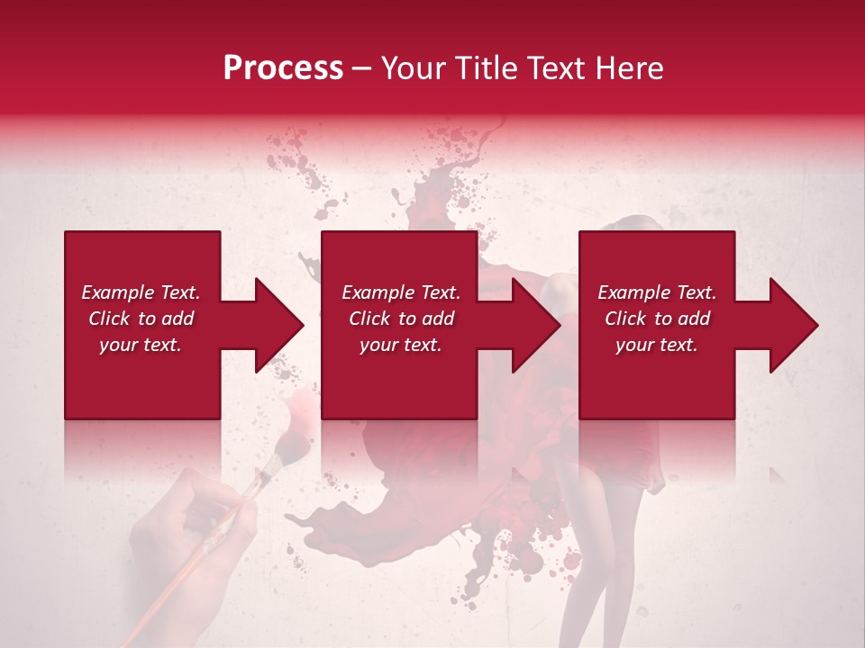 Fashion Brush Water PowerPoint Template